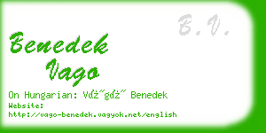 benedek vago business card